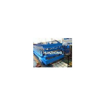 High Speed 0.5-0.8mm Roof Panel Roll Forming Machine 609mm Coil Width With Hydraulic Cutting