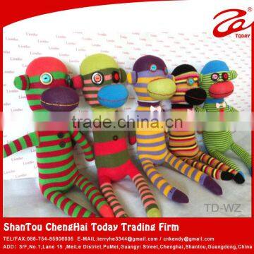 Sock monkey custom plush toy