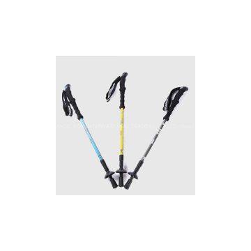 Adjustable with Anti-Shock Ultralight Alpenstock Handle Retractable Pole Walking Hiking Stick
