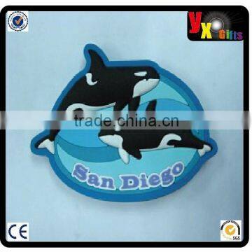 woods crafts/Creative animal decrotion pvc fridge magnet