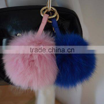 SJ747-01 Super Quality Fox Fur Ball Key Chains