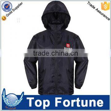 Provide OEM service brand logo nylon cotton lined windbreaker