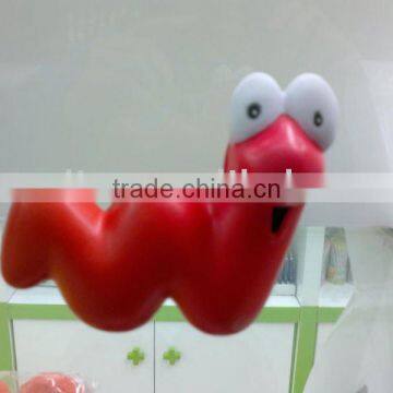 worm shape pu foam toy