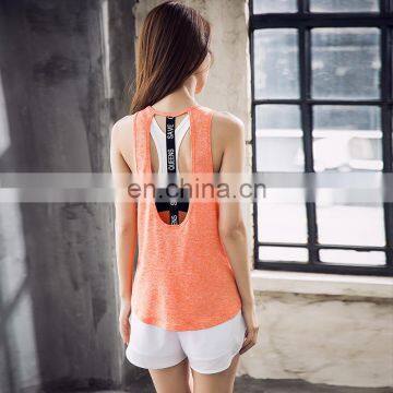 Tank Top Manufacturer Custom Design Dry Fit Breathable Backless Tank Top Gym Women