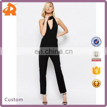 Latest Design High Neck Jumpsuits Deep Plunge for Women Jumpsuit