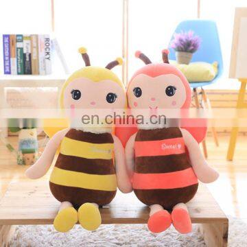 Custom design soft bee plush stuffed animals toys for children