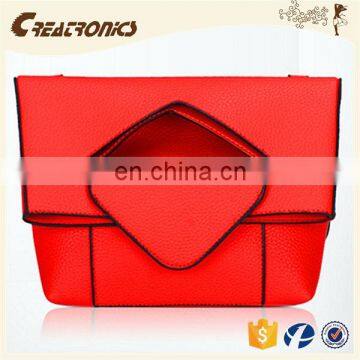 CR High Quality Control System Custom Design Hollow Clutch Bag Litchi Pattern Envelope Bag White Women's Handbag Manufacturers photo-3