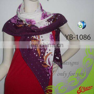 Printed High Fashion Customized Polyester Turkish Scarves for Promotion photo-3