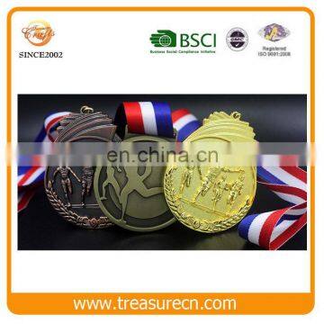 2017 Souvenir Zinc Alloy Bronze Award Medallion For Running Competition