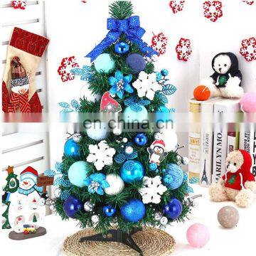 Small Artificial Christmas Trees Blue 20-50cm Mini Plastic Tabletop Christmas Tree