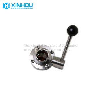 Food Grade Pneumatic Operated Sanitary Control Weld Butterfly Valve photo-2