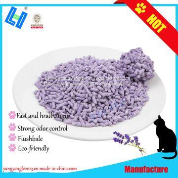 pet cleaning:tofu cat litter/sand  with lavender scent, fast clump, odor control, flushable