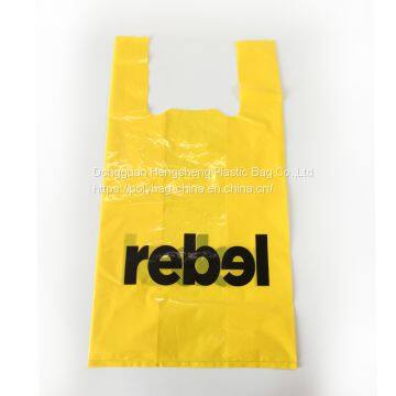wholesale 100% biodegradable custom ldpe plastic t-shirt bag
