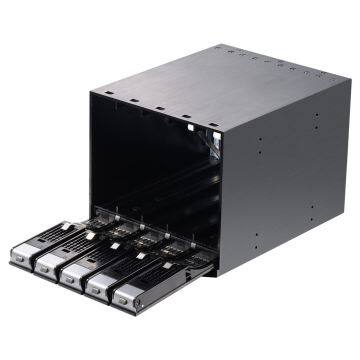 Aluminum 5-bay Slot 3.5in SATA Tray-less Hot Swap Backplane Internal Enclosure for 3.5in SATA HDD Mobile Rack photo-2