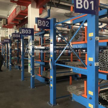 Telescopic steel cantilever racking storage rack pipe dedicated shelves