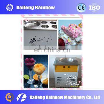 Factory Price Single Square Pan Fried Ice Machine With Six Buckets Fried Ice Cream Roll Machine Ice Cream Frying Machine photo-4