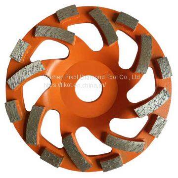 Double Row Turbo Diamond Grinding Cup Wheel Disc for Concrete Granite Marble Stone photo-2