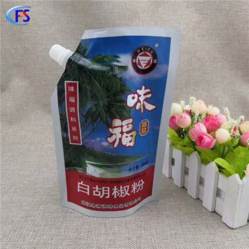 250ml Acid chili paste packing bag/Multi-layer composite materials stand up spout bag for tomato sauce