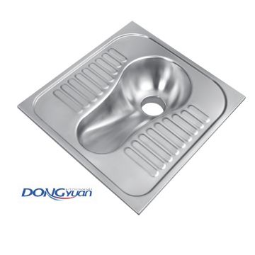 Guangdong Dongyuan Kitchenware 625×590×152mm POSCO SUS304 Squatting Pan Prison Toilet Squat Toilet Public Toilet Squatting Pool(DY-590)