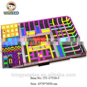 Trampoline With Large Foam Blocks,delicate Color Large Foam Pit Indoor Trampoline From China
