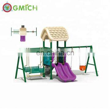 More Functional Cubby House Kids Swings Slide Sets With Slide for JMQ-G193F photo-3
