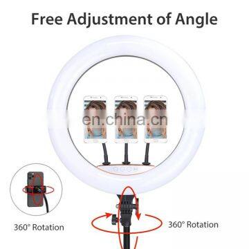 DDP Terms Wholesale Tik Tok Live Photography Dimmable 18 Inch LED Ring Light With Adjusted Bracket for Selfie Makeup photo-7