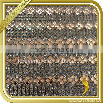 Garment accessory hotfix glue rhinestone sheet applique mesh FRM-196