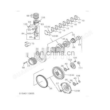 6HK1 Engine Parts 898064-2810 8-97616358-0 8976163580 8-97616358-1 8976163590 Connecting Rod Bearing ZX500W ZX400LCH-3