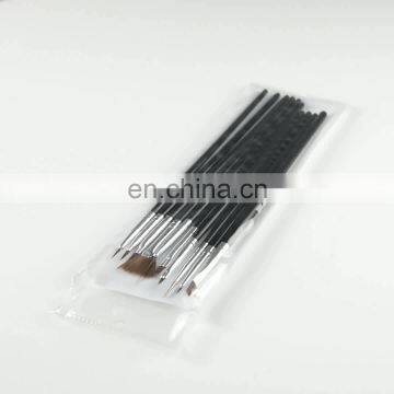 2020 new design high quality exquisite and shiny drills 10 pcs acrylic nail art brush set