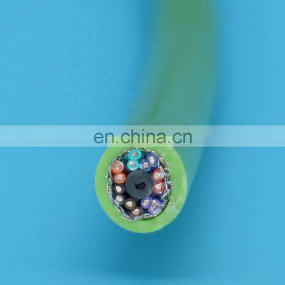 7 pair twisted 0.2mm towline cable screened liycy cable