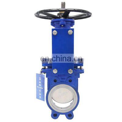 Bundor class150 DN100 WCB wafer type knife gate valve manufacturer