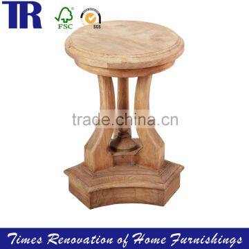 Antique Side Table,Solid Wood Side Table,Round Side Table