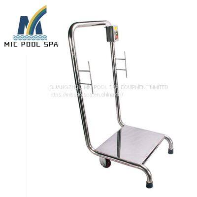 Swimming Pool 304 Stainless Steel Cleaning Machine Trolley Cart Hand Trolley Small Cart photo-5