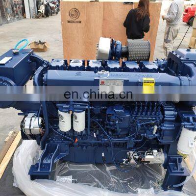 Venta caliente de motores marinos de 6 cilindros, 4 tiempos, refrigerados por agua de Weichai con 350hp, 450hp y 500hp photo-2