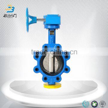 China Manufacture Din Standard Worm Gear Lug Type Butterfly Valve With Pin