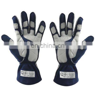 Custom Logo  Fire Resistant Genuine Leather SFI Racing Auto Driving Gloves With 3.3/5 Rated