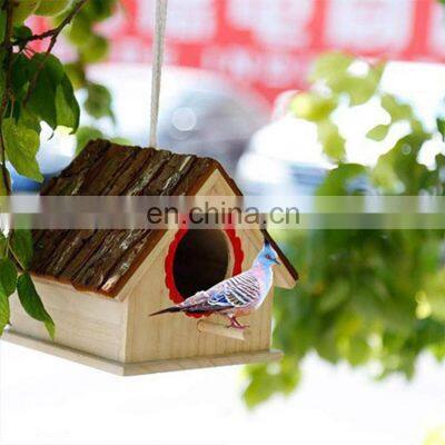 100% Natural Wood Lightweight and Durable Quality Handmade Bird House 6.29x6.88x5.9 Inches photo-5