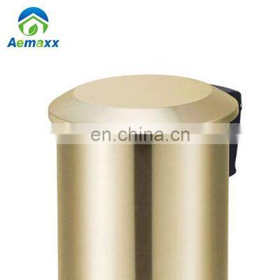 Gold Slim 5L 12L 20L Eco Friendly Trash Can Office Trash Can Pedal Bin Stainless Steel Foot Pedal Garbage Bin Waste Bin Bathroom photo-4