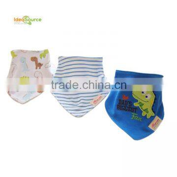 Top grade 100% cotton 3pcs set/lovely bandana bibs/new baby bibs