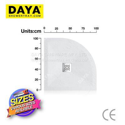 CE Certificate Black SMC Rectangular Shower Tray Resin Room Pan