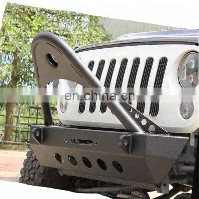 For JEEP WRANGLER JK 2007-2018 Front Bumper With Winch Plate Black Textured