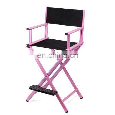 Minewill Black Folding Portable Make Up Chair Professional Custom Aluminium Makeup Artist Director Chair photo-2