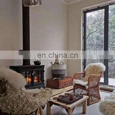Indoor Decor Flame Decorative Mirror Bio Pellet Wood Burning Inserts Villa Heating Fireplace photo-3