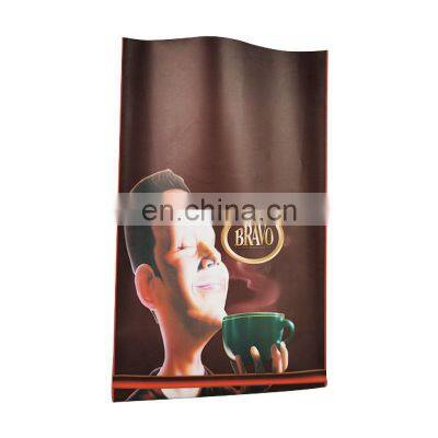 Custom Printed Side Gusset Flat Bottom Coffee Bean Bag Stand Up Zip Lock Pouch With Valve Zipper