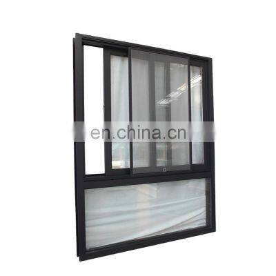 Superhouse small sliding windows custom  double glazed aluminium sliding windows attached to fixed windows with flysceen