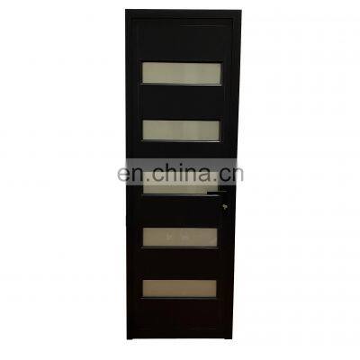 black aluminum plate door to single door for casement door