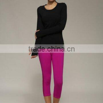 Dry Fit Breathable Fabric Fabric Terry Training Pants Yoga Pants photo-3