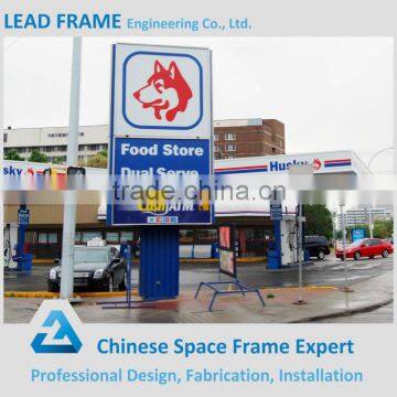 Steel Truss Roof Structure Gas Filling Station