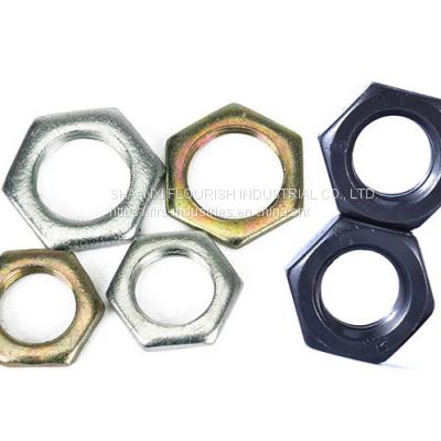 Unchamfered Hexagon Thin Nut , 4.8 6.8 Grade Thin Lock Nuts DIN Standard