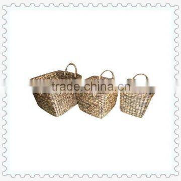 rectangular woven kitchen vegetable storage baskets with handle